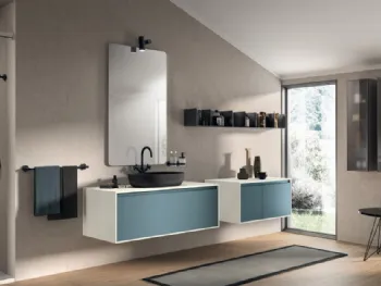 Mobile da Bagno Tratto Laccato Opaco Grigio Titanio di Scavolini