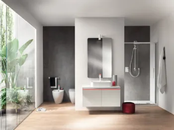 Mobile da Bagno Idro Laccato Lucido Grigio Tundra di Scavolini