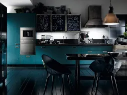 Diesel Social Kitchen in Rovere laccato Tempera Indigo